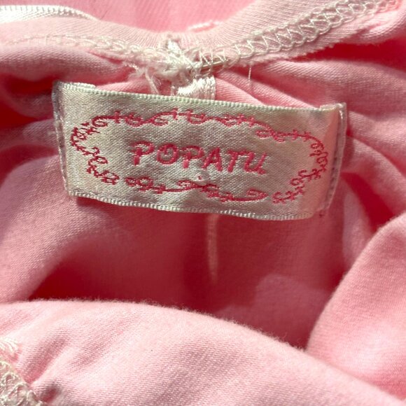 Popatu toddler pink bows ballet dance tutu dress bodysuit leotard S 3T-4T NWOT - Picture 3 of 11